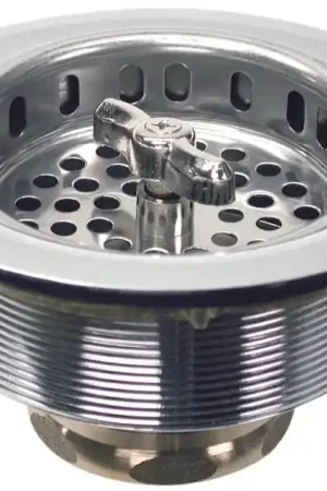 Fresh Stock Danco 81077 Basket Strainer, 3-1/2 in Dia, Brass, Polished Stainless Steel, For: 3-1/2 in Drain Opening Sink