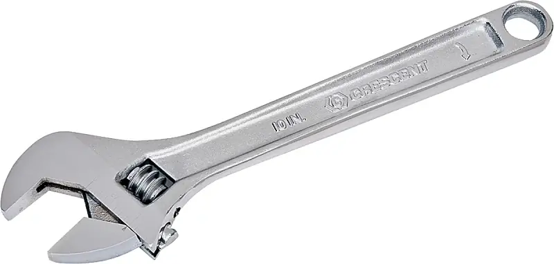 Crescent AC210VS Adjustable Wrench, 10 in OAL, 1.313 in Jaw, Steel, Chrome-Plated, Non-Cushion Grip Handle Limited Offer