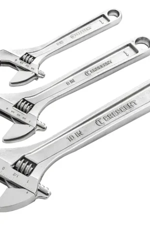 Popular Crescent AC3PC Wrench Set, 3-Piece, Alloy Steel, Polished/Satin Chrome