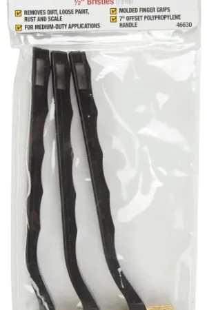 Hyde 46630 Mini Brush, 1/2 in L Trim, Brass Bristle, 10 in OAL Buy Today