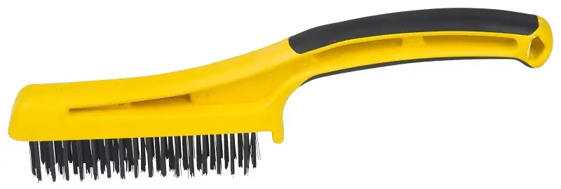 Fast Shipping Hyde 46802 Wire Brush, 4-3/4 in L Brush, 3/4 in W Brush, Carbon Steel Bristle, Black Bristle, Shoe Handle
