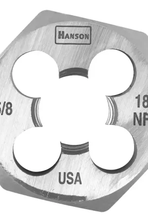 Irwin 6854 Machine Screw Die, 5/8-18 Thread, NF Thread, Right Hand Thread, HCS Place Order