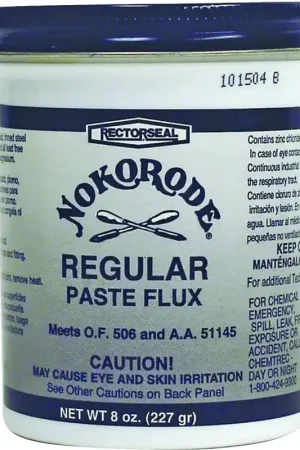 Hassle-Free Returns Nokorode 14020 Regular Flux, 8 oz Jar, Paste, Tan