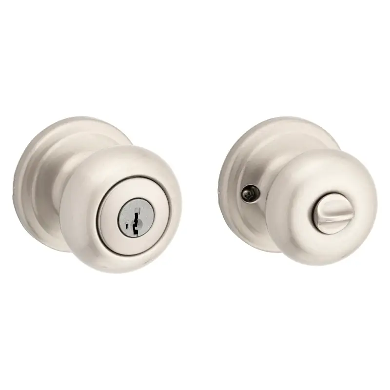Kwikset Signature Series 740J15SMTCP Entry Knob, Knob Handle, Satin Nickel, Metal, KW1, K4 Keyway, 2 Grade Genuine
