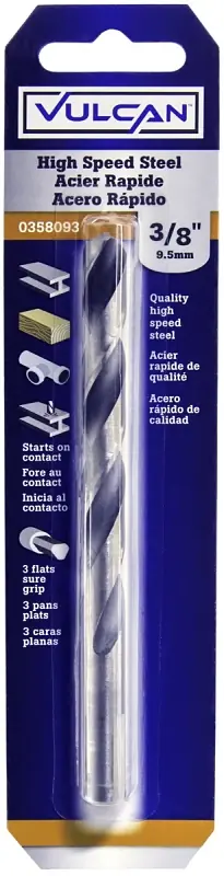 Factory Price Vulcan 232211OR Jobber Drill Bit, 3/8 in Dia, 5 in OAL, 3-Flat Shank