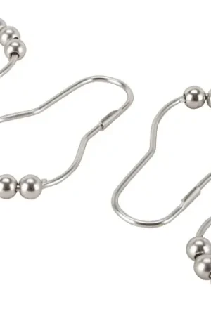 Price Drop Simple Spaces SD-BH-SN Roller Ball Curtain Hook, Steel, Brushed Nickel, 1-1/2 in W, 3 in H
