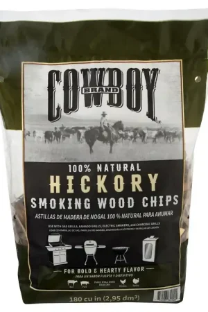 Cowboy 51112T Series Smoking Chip, Hickory, 12 in L, Wood, 180 cu-in Limited Offer