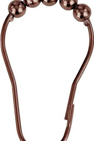 Simple Spaces SD-BH-VB Roller Ball Curtain Hook, Steel, Venetian Bronze, 1-1/2 in W, 3 in H Next Day Delivery