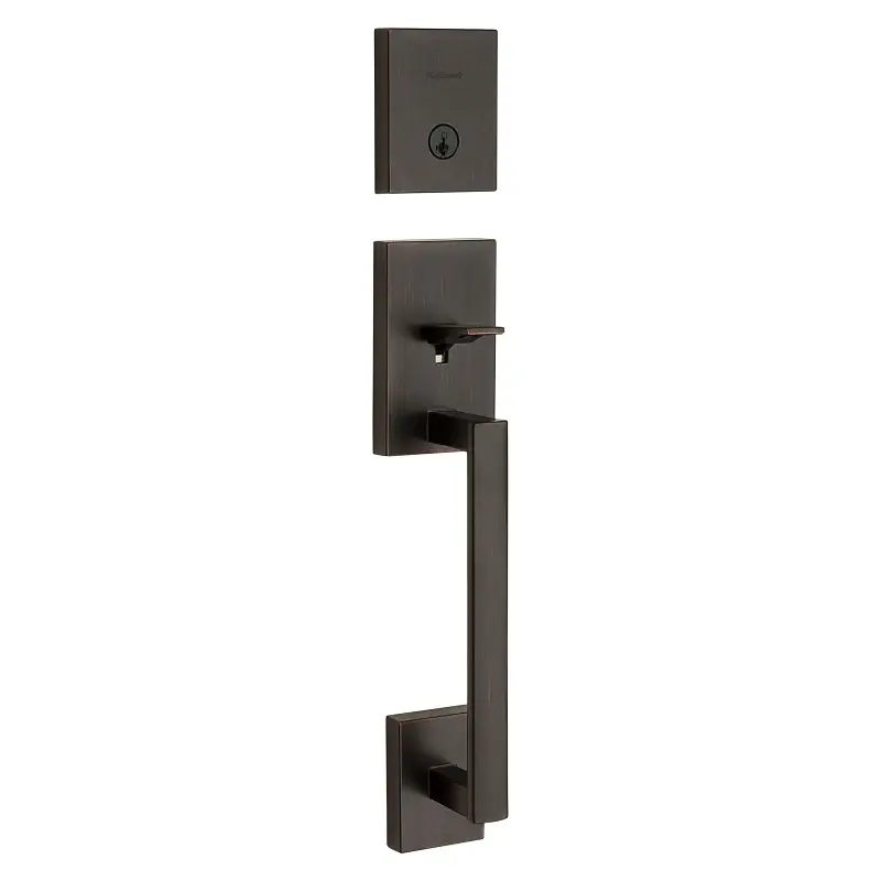 Holiday Sale Kwikset 818SCEXHFL SQT11P Combination Lockset, San Clemente Design, Venetian Bronze, Halifax Lever Interior Handle