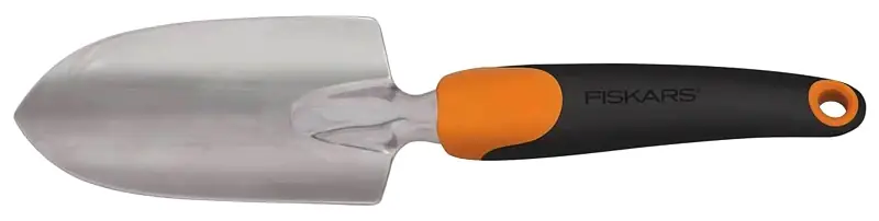 Fiskars 384220-1001 Garden Trowel, Cast Aluminum Blade, Plastic Handle, Ergonomic Handle, 12 in OAL Free Returns