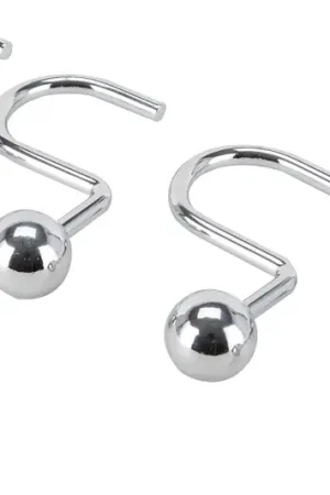 Simple Spaces SD-CBH-CH Ball Shower Curtin Hook, 1-1/16 in Opening, Steel, Chrome, 1-3/4 in W, 2-7/8 in H Order Now