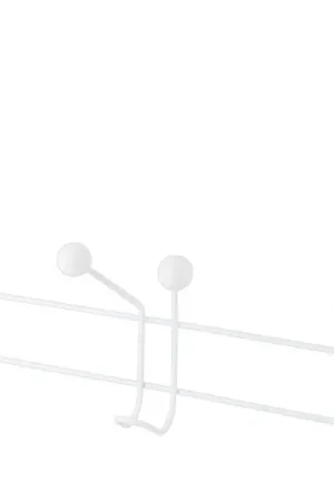 Express Delivery Simple Spaces SS-HG3-50-PE-3L Door Garment Hook, 6 lb, 3-Hook, Steel, Powder Coated, Hanging Mounting