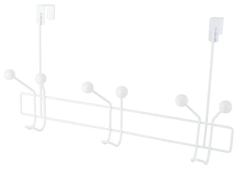 Express Delivery Simple Spaces SS-HG3-50-PE-3L Door Garment Hook, 6 lb, 3-Hook, Steel, Powder Coated, Hanging Mounting