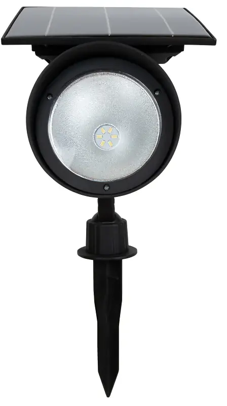 Professional Grade Boston Harbor 26526 Solar Spotlight, Ni-Mh Battery, 3.2 V 18650 Battery, 6-Lamp, SMD Lamp, Plastic Fixture, Black, Pack of 6