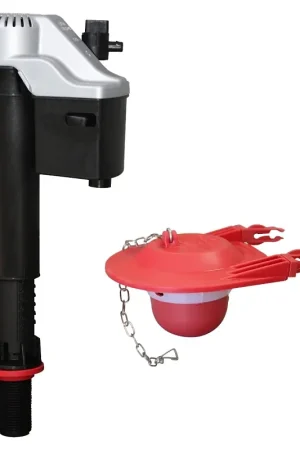 Korky QuietFILL Platinum Series 830MP Toilet Fill Valve and Flapper Kit, <=1.6 gpf, Red, Anti-Siphon: No New Arrival