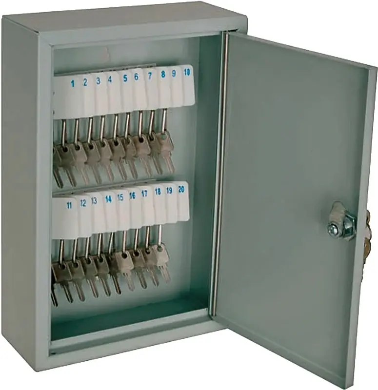 ProSource TS821 Key Box, Keyed Lock, Steel, Light Gray, 7.875 in W, 11.75 in H, 3.125 in D Mega Sale