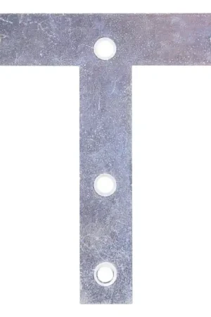 ProSource TP-Z04-C2PS T-Plate, 4 in L, 4 in W, 2 mm Thick, Steel, Zinc Special Discount