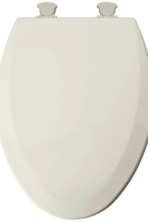 Crafted Mayfair 141EC 346/146EC Toilet Seat, Elongated, Wood, Biscuit, Twist Hinge