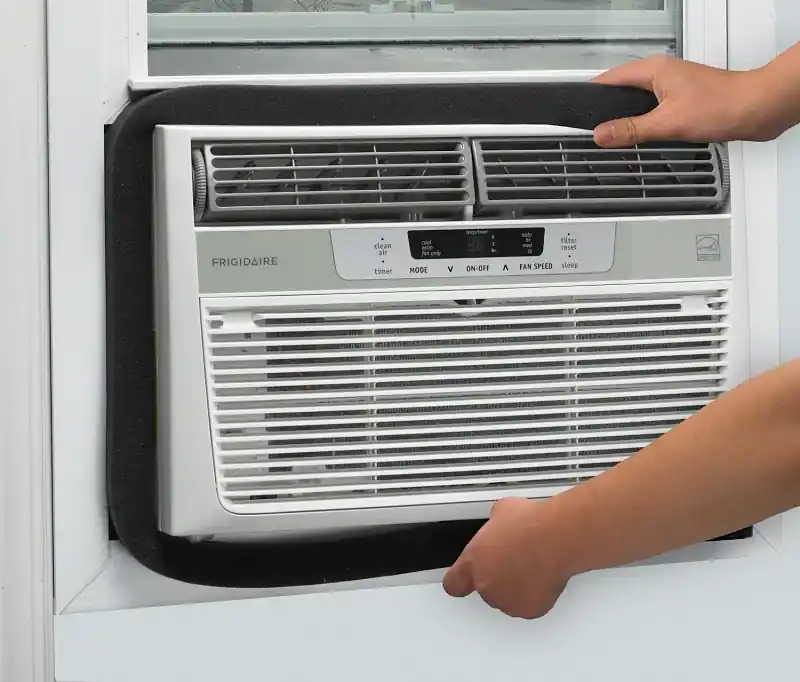 Frost King AC42H Air Conditioner Weatherseal, 1-1/4 in W, 42 in L, Polyurethane, Black Professional Grade