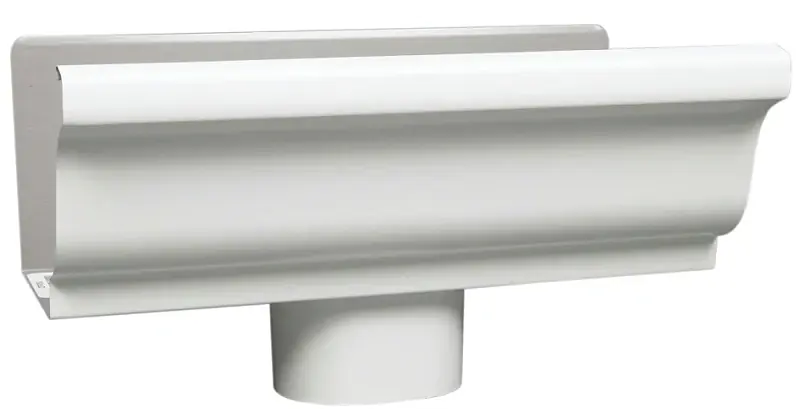Amerimax 27080 Gutter End with Drop, 5 in L, 3 in W, Aluminum, White Same Day Shipping