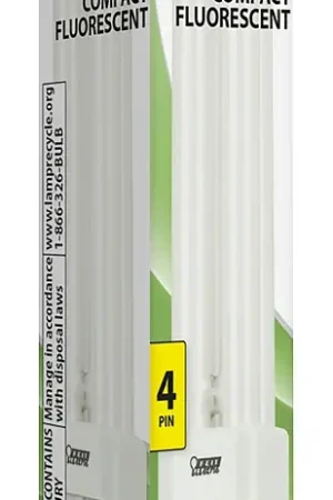 Feit Electric PLD13E Fluorescent Bulb, 13 W, PL Lamp, G24Q-1 Lamp Base, 850 Lumens, 2700 K Color Temp High Quality