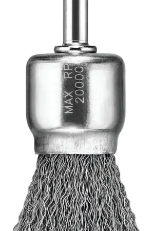 Final Sale DEWALT DW4901 End Brush, 1 in Dia, 0.014 in Dia Bristle, Carbon Steel Bristle