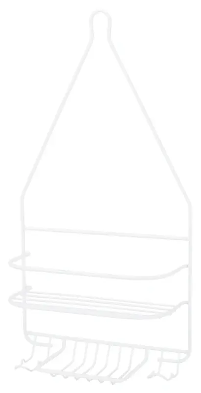 Simple Spaces SS-SC-25-PE-3L Shower Caddy, 2-Shelf, Steel, 10 in OAW, 19 in OAH, 4-1/4 in OAD, 10 lb New Release