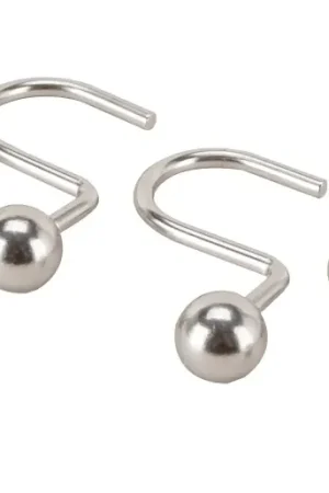 Bargain ProSource SD-CBH-SN Ball Shower Curtin Hook, 1-1/16 in Opening, Steel, Brushed Nickel, 1-3/4 in W, 2-7/8 in H