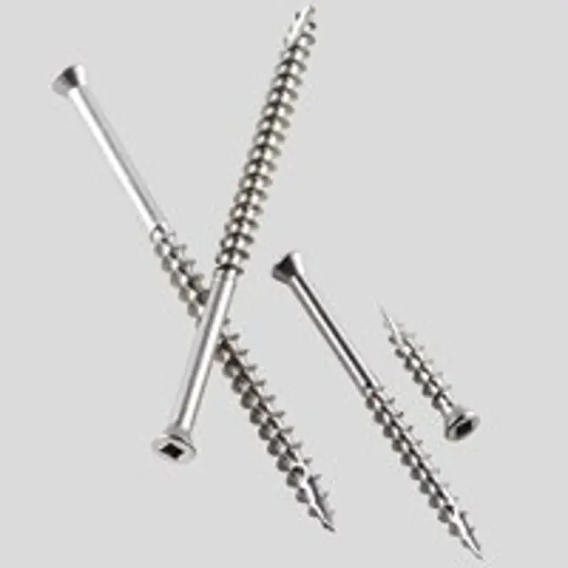 Buy Today Simpson Strong-Tie S07162FB1 Deck Screw, #7 Thread, 1-5/8 in L, Coarse Thread, Square Drive, Type 17 Point, Trim Head