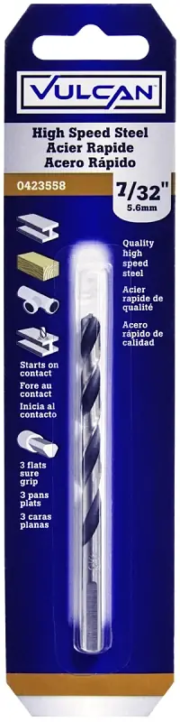 Vulcan 231241OR Jobber Drill Bit, 7/32 in Dia, 3-3/4 in OAL, 3-Flat Shank Sale
