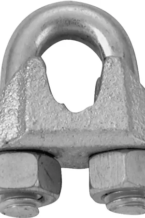 Campbell T7670459 Wire Rope Clip, 3/8 in Opening, Malleable Iron, Electro-Galvanized Buy Direct