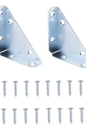ProSource 22491ZCB-PS Corner Brace, 3 in L, 3 in W, 13/16 in H, Steel, Zinc-Plated, 2 mm Thick Material Certified