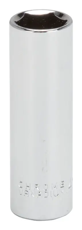 Reduced Price Vulcan MT6505887 Drive Socket, 14 mm Socket, 3/8 in Drive, 6-Point, Chrome Vanadium Steel, Chrome
