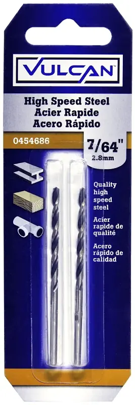 Vulcan 230431OR Jobber Drill Bit, 7/64 in Dia, 2-5/8 in OAL, Straight Shank Mega Sale