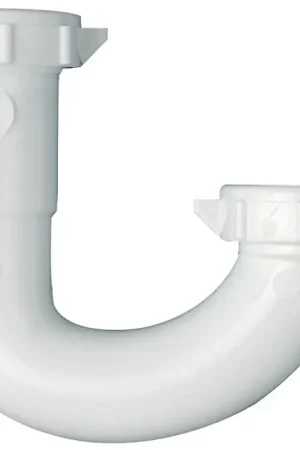 Fan Favorite Plumb Pak PP946W J-Bend, 1-1/4 in, Slip-Joint, Plastic, White