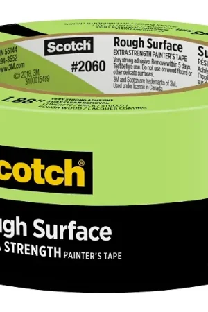 Reduced Price Scotch 2060-2 Masking Tape, 60 yd L, 2 in W, 6 mil Thick, Crepe Paper/Rubber Backing, Green