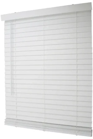 Simple Spaces FWMB-31 Blind, 72 in L, 35 in W, Faux Wood, White, Pack of 2 Sale
