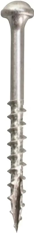 Get Yours Kreg SML-C125 - 100 Pocket-Hole Screw, #8 Thread, 1-1/4 in L, Square Drive, Carbon Steel, Coarse Thread, Maxi-Loc Head
