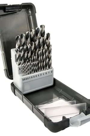 Vulcan 241040OR Plastic Case Drill Bit Set, 29-Piece, High-Speed Steel, Black Oxide/Polished Limited Time