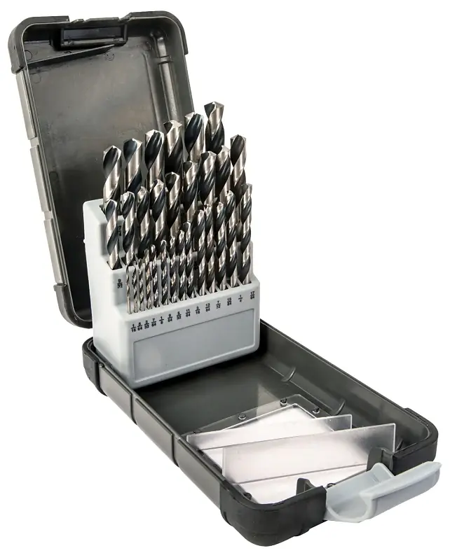 Vulcan 241040OR Plastic Case Drill Bit Set, 29-Piece, High-Speed Steel, Black Oxide/Polished Limited Time