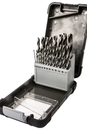 Buy Today Vulcan 240660OR Drill Bit Set, 21-Piece, High-Speed Steel, Black Oxide/Polished