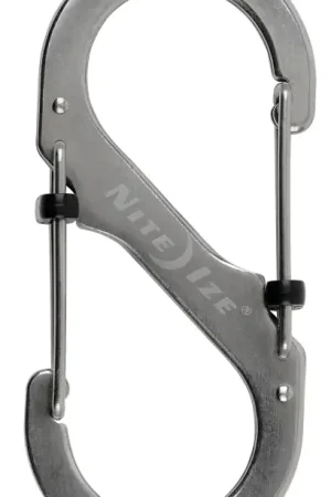 Authentic Nite Ize LSB4-11-R3 Key Carabiner, 1.6 in OAL, Stainless Steel, Stainless Steel