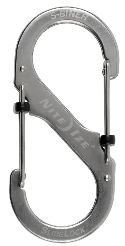Authentic Nite Ize LSB4-11-R3 Key Carabiner, 1.6 in OAL, Stainless Steel, Stainless Steel