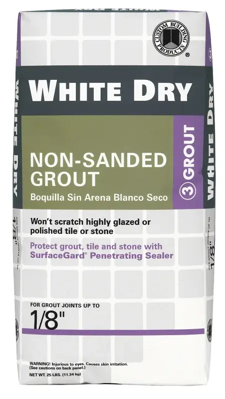 Bargain Custom WDG25 Non-Sanded Grout, White, 25 lb Bag