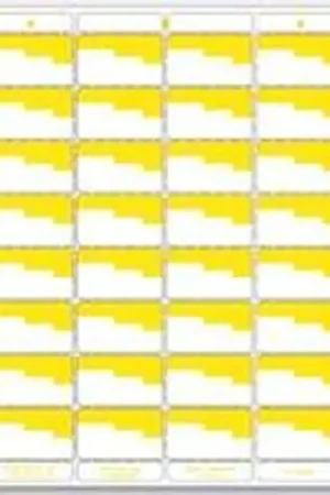 Trusted Brand Centurion UN OR4P Laser Bin Label, 8-1/2 in L, 11 in W, White/Yellow Background