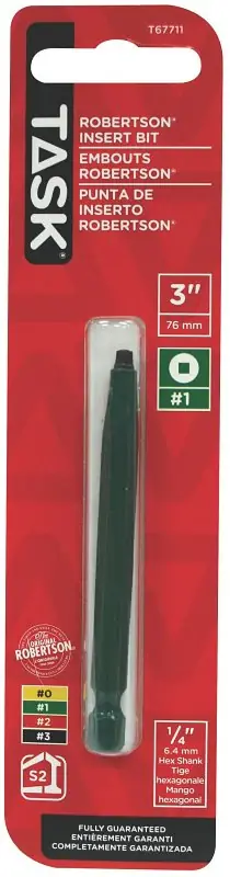 Task T67711 Screwdriver Bit, #1 Drive, 3 in L, Steel Special Offer