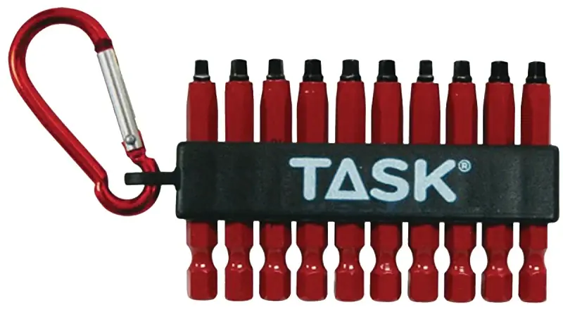 Price Drop Task T67916 Carabiner Clip Set, 10-Piece, Steel, Red