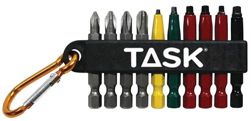 Markdown Task T67918 Carabiner Clip Set, Steel, 10-Piece