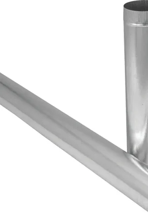 Free Returns Imperial GV1812 Duct Pipe, 8 in Dia, 12 in L, 26 Gauge, Galvanized Steel, Galvanized, Pack of 10
