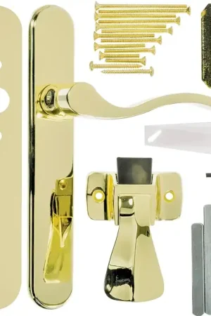 Wright Products VBG115PB Door Lever Lockset, Brass, 3/4 to 2 in Thick Door Super Sale